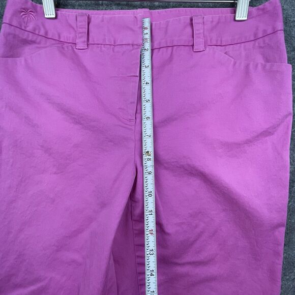 Lilly Pulitzer Pants Womens 8 Pink Trousers Palm Straight Casual Golf Career - Picture 8 of 9